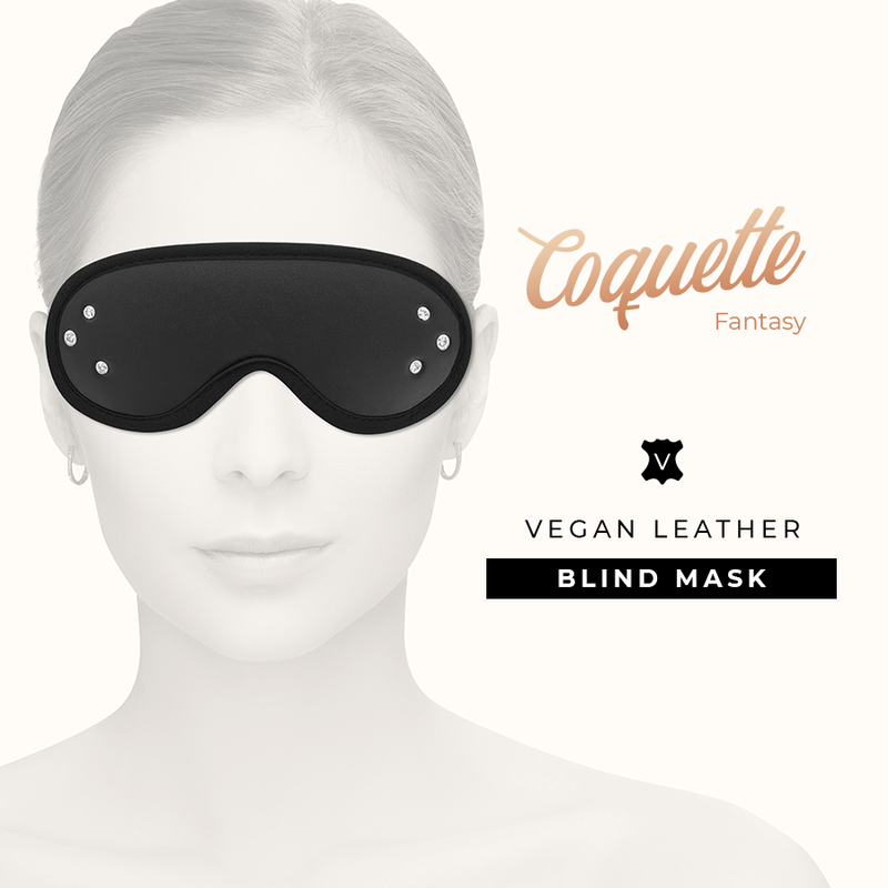COQUETTE CHIC DESIRE - MÁSCARA FANTASÍA DE CUERO VEGANO CON FORRO DE NEOPRENO