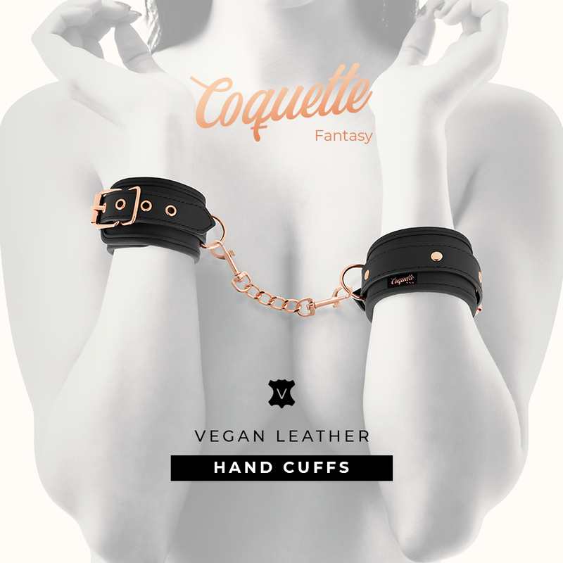 COQUETTE CHIC DESIRE - ESPOSAS FANTASÍA DE CUERO VEGANO CON FORRO DE NOPRENE