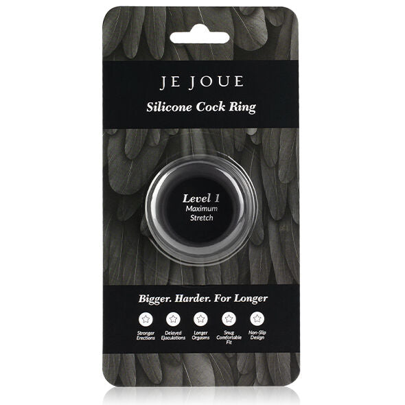 JE JOUE - ANILLO PARA EL PENE DE SILICONA DE MÁXIMA ESTIRAMIENTO - NEGRO