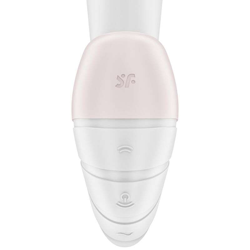 SATISFYER - ESTIMULADOR DE VIBRACIÓN Y PULSACIÓN DE AIRE SUPERNOVA BLANCO