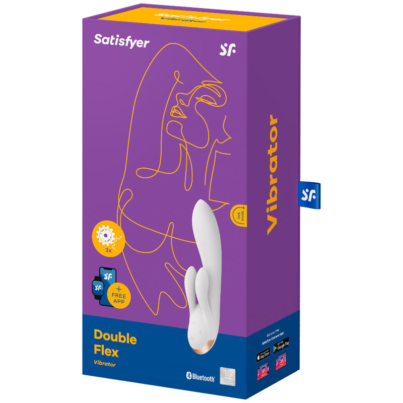 SATISFYER - APLICACIÓN VIBRADOR BLANCO DOBLE FLEX