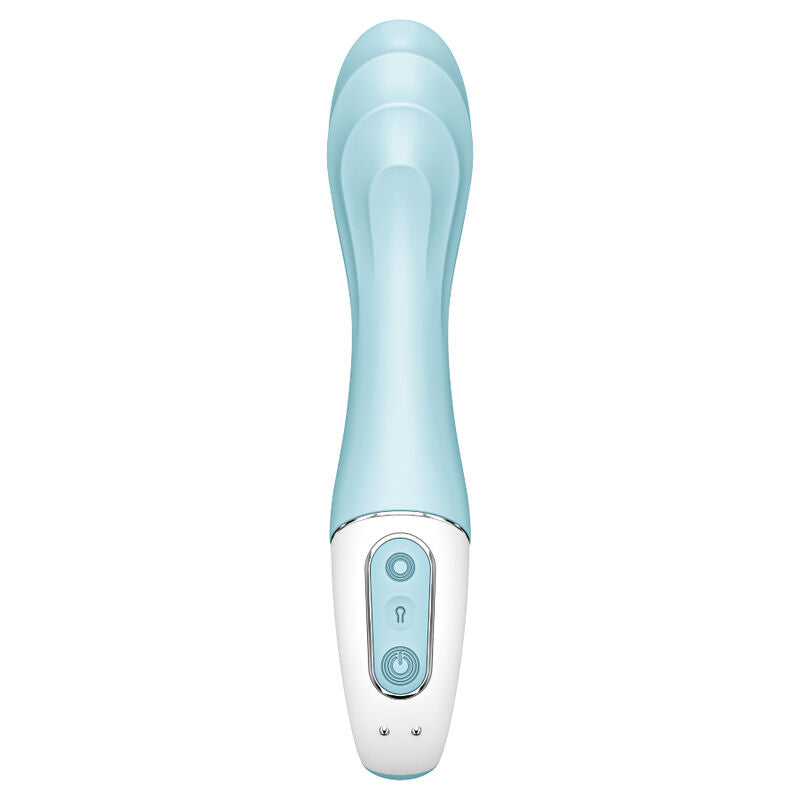 SATISFYER - VIBRADOR CON BOMBA DE AIRE 5+ APP VIBRADOR INFLABLE PUNTO G AZUL