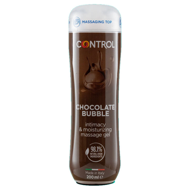 CONTROL - GEL DE MASAJE CON BURBUJAS DE CHOCOLATE 3 EN 1 200 ML