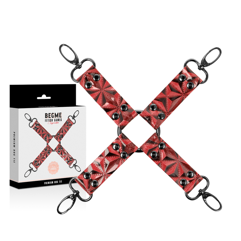 BEGME - CORBATA DE CERDO DE CUERO VEGANO EDICIÓN ROJA PREMIUM