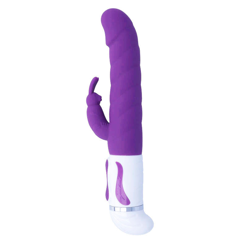 VIBRADOR ROTATORIO CON BOBBLE DE SILICONA INTENSO - PÚRPURA