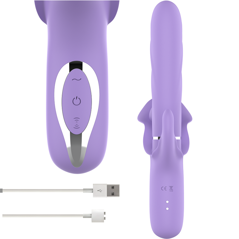 INTENSE - BILLIE VIBRADOR RECARGABLE MULTIFUNCIÓN JUICE AND PULSATION PÚRPURA