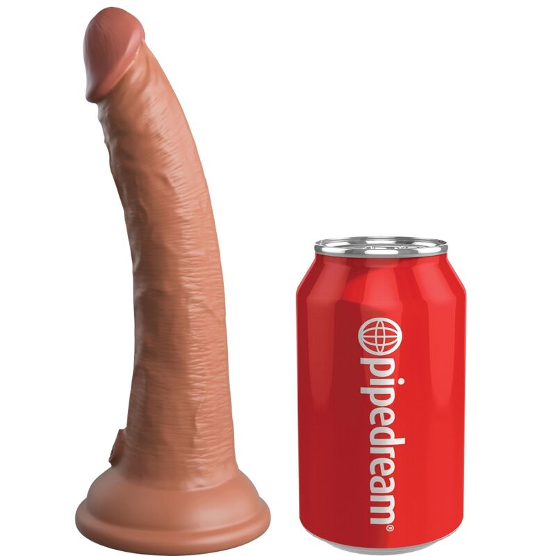 KING COCK - DILDO DE SILICONA REALISTA ELITE 17,8 CM CARAMELO