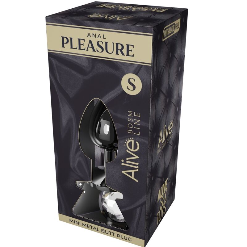 ALIVE - MINI PLUG DE PLACER ANAL DE METAL BLANCO TAMAÑO S