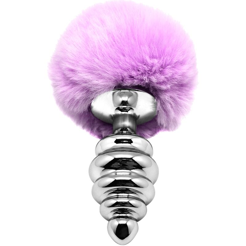 ALIVE - PLUG DE PLACER ANAL MORADO ESPIRAL DE METAL ESPUMOSO TALLA M