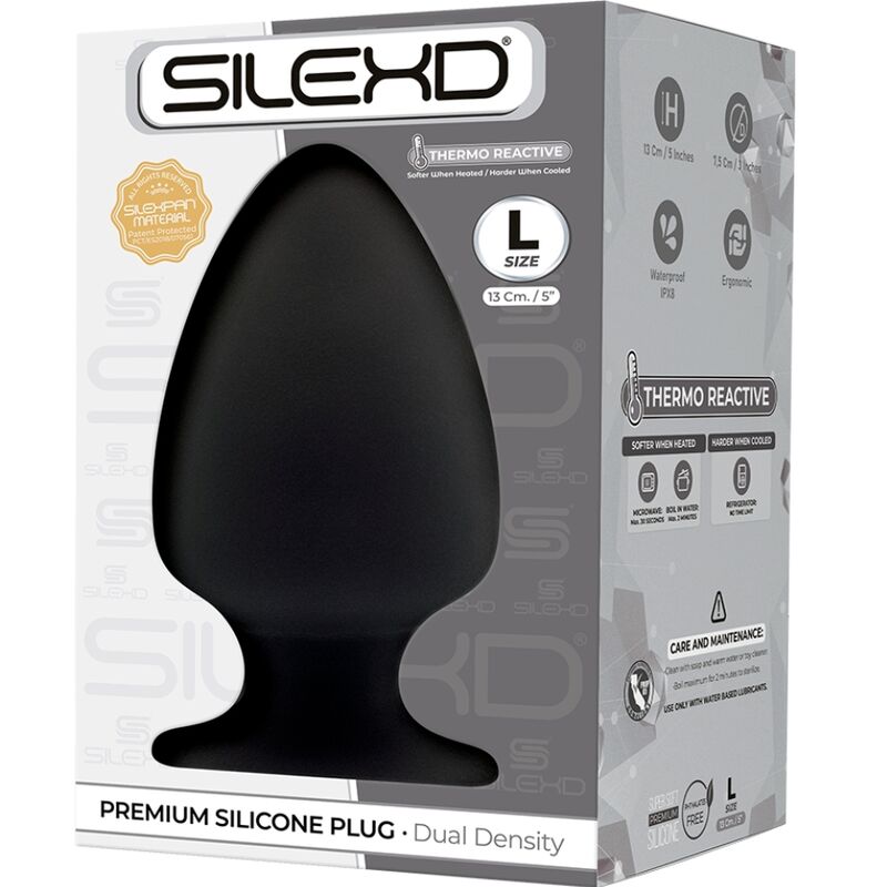 SILEXD - MODELO 1 PLUG ANAL PREMIUM SILEXPAN SILICONA TERMOREACTIVA PREMIUM TALLA L