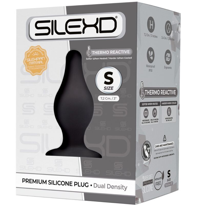 SILEXD - PLUG ANAL PREMIUM MODELO 2 SILEXPAN SILICONA TERMOREACTIVA PREMIUM TALLA S
