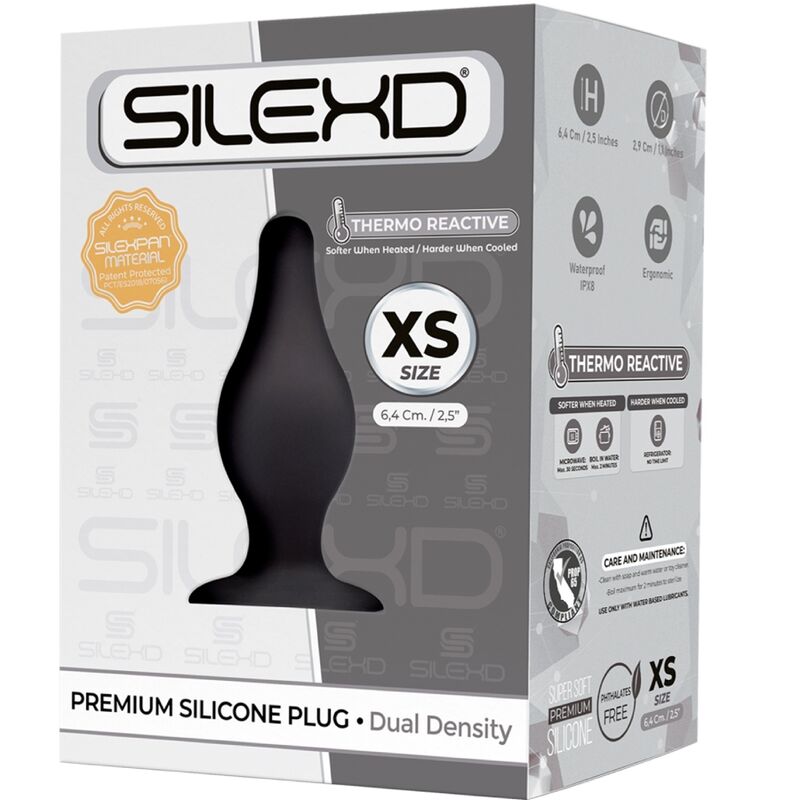 SILEXD - PLUG ANAL PREMIUM MODELO 2 SILEXPAN SILICONA TERMOREACTIVA PREMIUM TALLA XS
