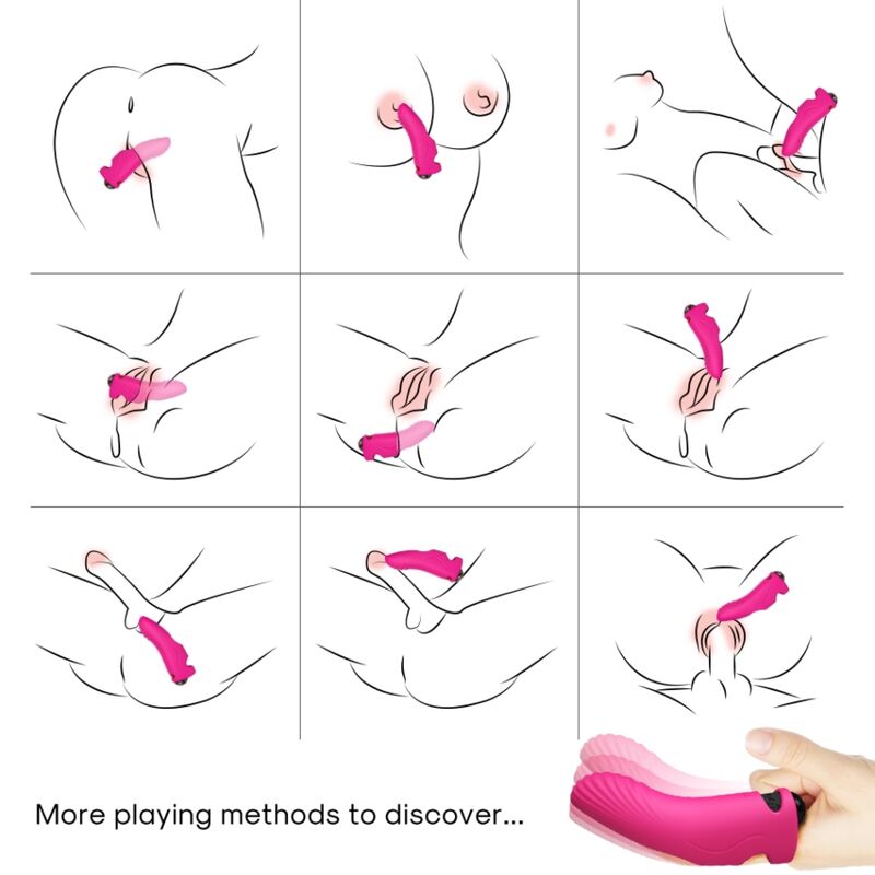 AURORA VIBRADOR DEDO FÚCSIA