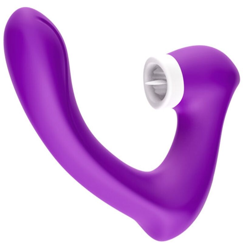 ARMONY - SECRETKISS LICKING CLITORIS VIBRATING AND CURVED VIBRATOR PURPLE