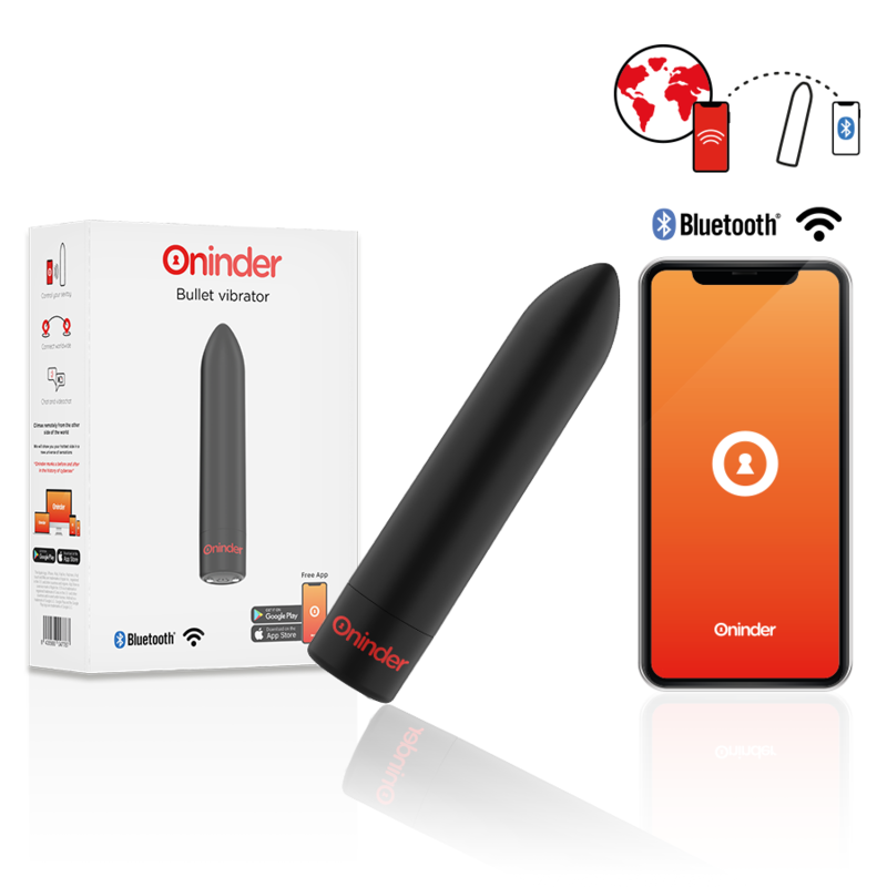 BERLIN BULLET VIBRADOR PRETO 9 MODOS 8,5 X 2 CM APLICATIVO GRATUITO