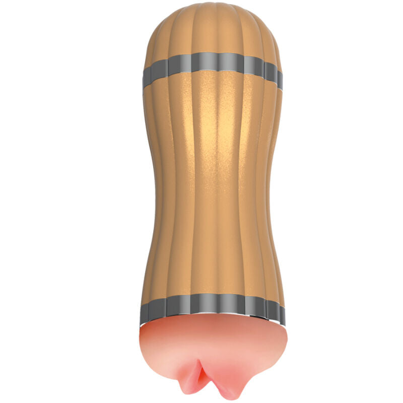 ARMONY - MASTURBADOR DOBLE BOCA Y VAGINA BEVIS GOLDEN