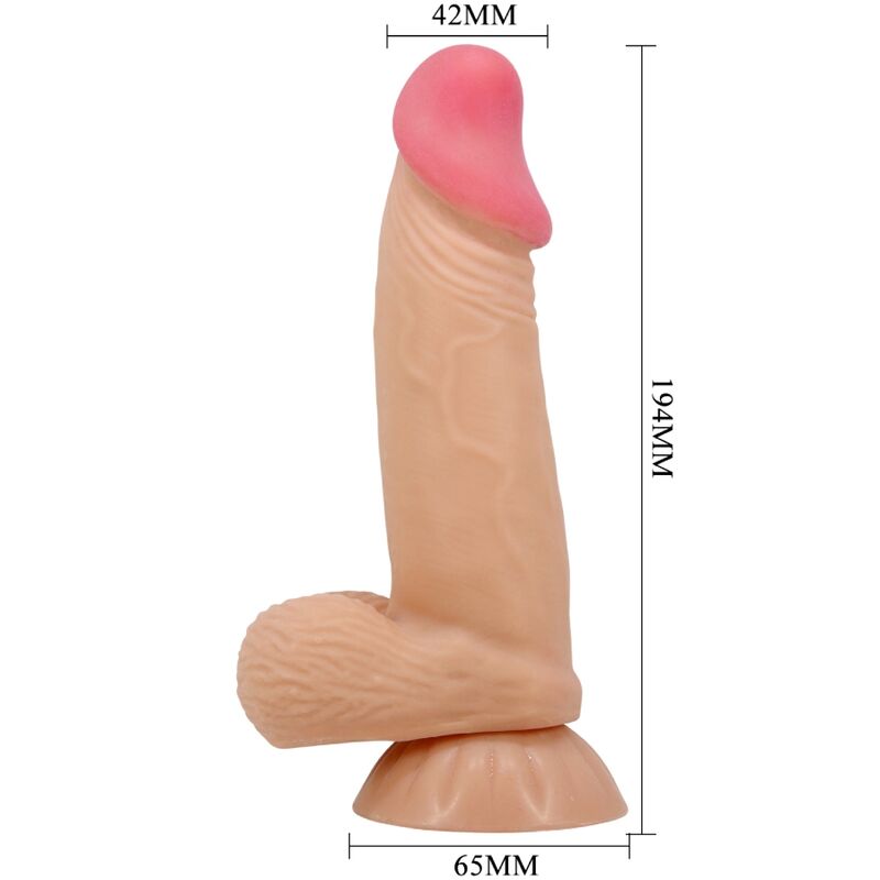 PRETTY LOVE - DILDO REALISTA SERIE SLIDING SKIN CON VENTOSA DESLIZANTE SKIN 19,4 CM