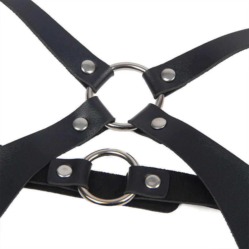 SUBBLIME - ARNÉS DE CUERPO COMPLETO CON HEBILLAS DE CUERO ETO TALLA ÚNICA