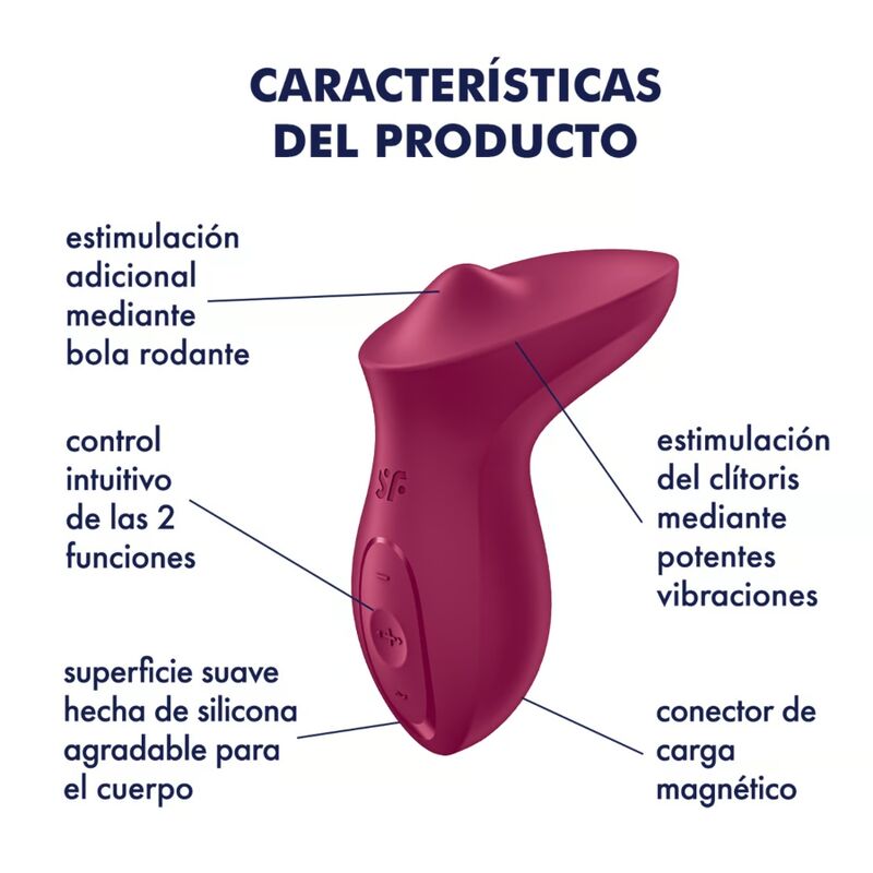 SATISFYER - VIBRADOR EXCITERRR PARA EL CLÍTORIS CON FORMA DE BERRY