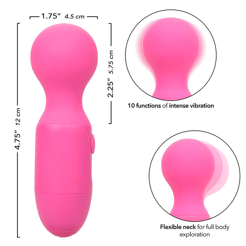 CALEXOTICS - PRIMER MASAJEADOR RECARGABLE 10 VIBRACIONES ROSA