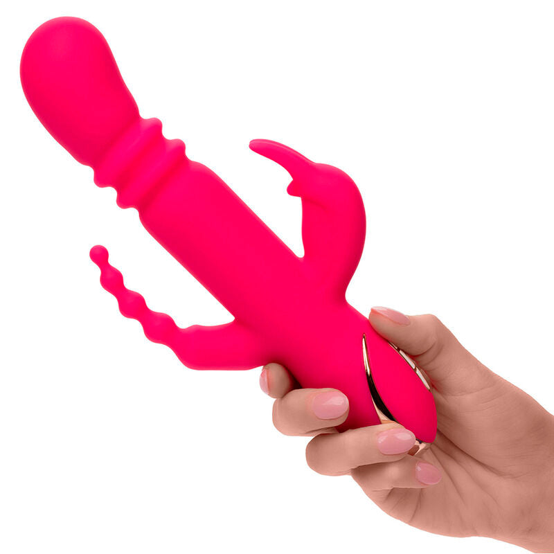 CALEXOTICS - VIBRADOR CONEJO ROSA CON TRIPLE CALOR JACK FANTASY
