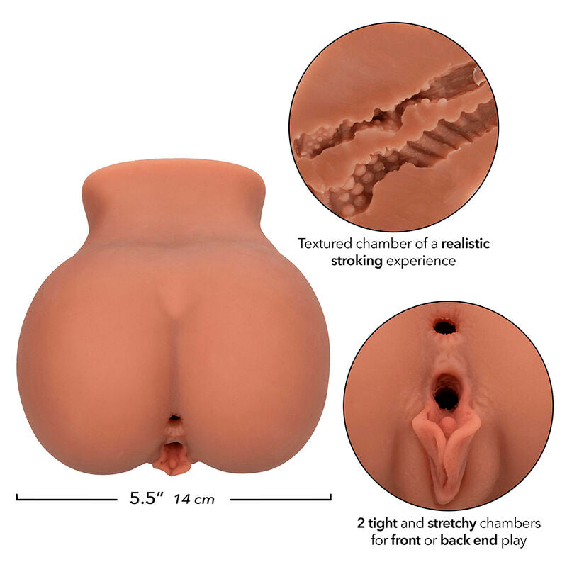 CALEXOTICS - MASTURBADOR DOBLE REALISTA THE ROLLER BABE CARNE