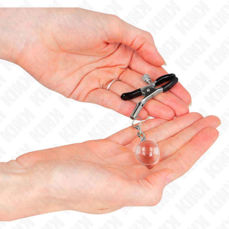 KINK - ABRAZADERAS PARA BOQUILLA DE VIDRIO PLATEADAS DE 6 CM