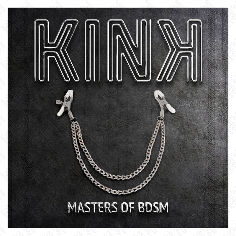 KINK - PINZAS PARA PEZONES CON 2 CADENAS FINAS DE PLATA 20/23 CM
