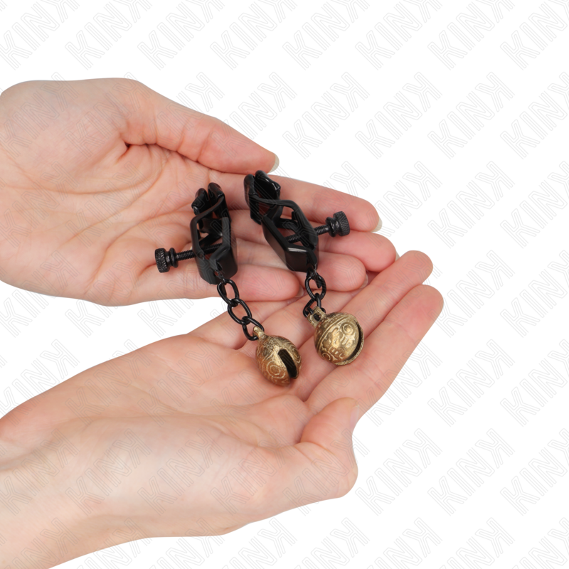 KINK - PINZAS PARA NARIZ ESTILO CAMPANA NEGRAS DE 7 CM