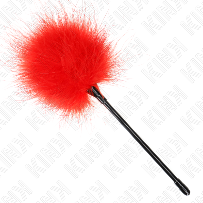 KINK - PLUMAS DE COSQUILLAS ROJAS UTILIZADAS EN KIT DE BONDAGE 27 CM