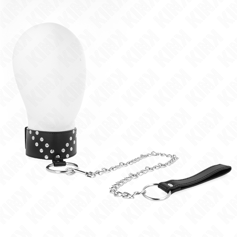 KINK - COLLAR DE 65 CM CON CINTURÓN CON REMACHE EN V AJUSTABLE 36-43 CM X 5 CM