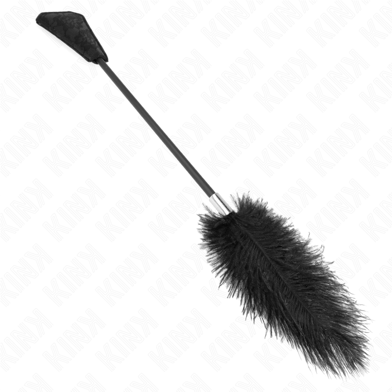 KINK - PLUMAS DE AVESTRUZ PARA HACER COSQUILLAS CON PALET DE ENCAJE 56 CM