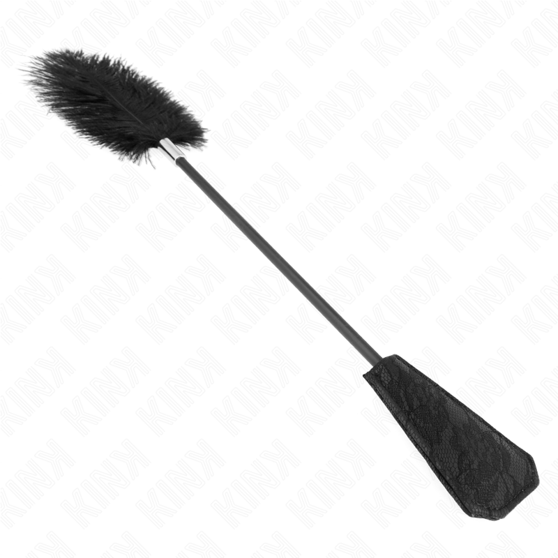 KINK - PLUMAS DE AVESTRUZ PARA HACER COSQUILLAS CON PALET DE ENCAJE 56 CM