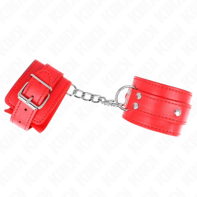 KINK - 3 ANILLOS DE MUÑECA AJUSTABLES CON ANILLO EN D ROJO 17,5-25 CM X 6 CM