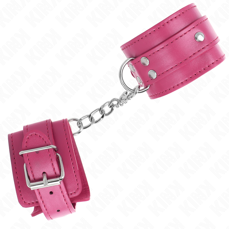 KINK - 3 ANILLOS DE MUÑECA AJUSTABLES CON ANILLO EN D ROSA 17,5-25 CM X 6 CM
