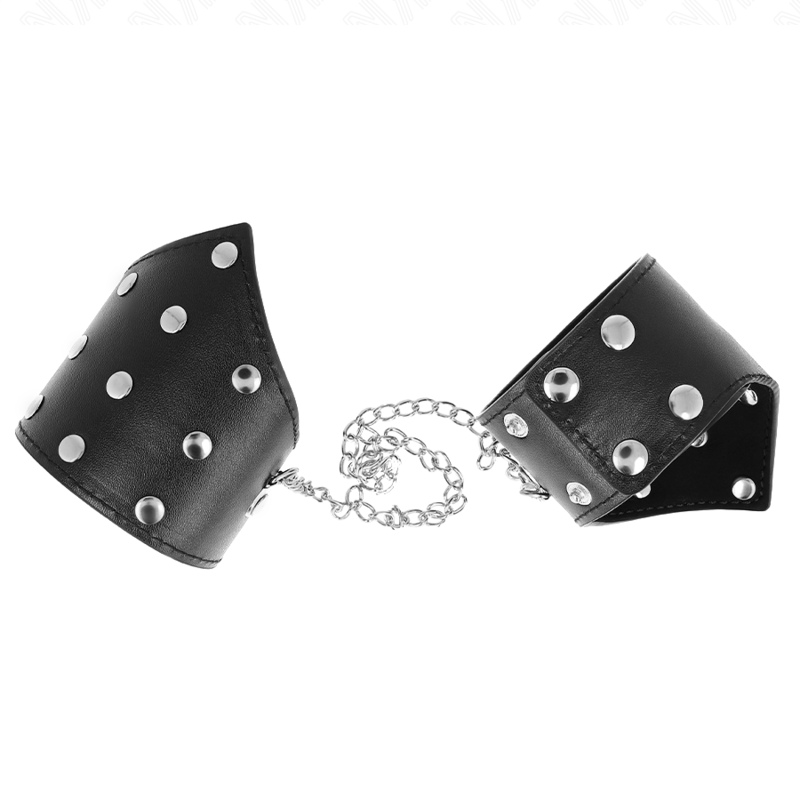 KINK - PULSERAS ESTILO PUNTOS NEGROS CON CADENA AJUSTABLE ??17-23 CM X 8.5 CM