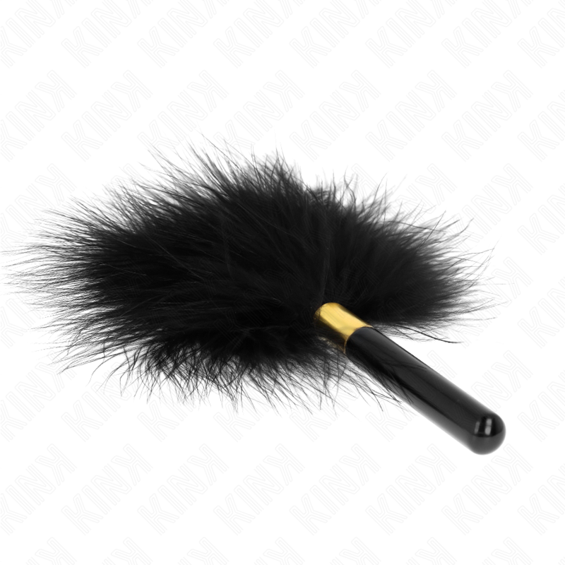 KINK - PLUMAS DE COSQUILLAS DE METAL ORO NEGRO 18 CM