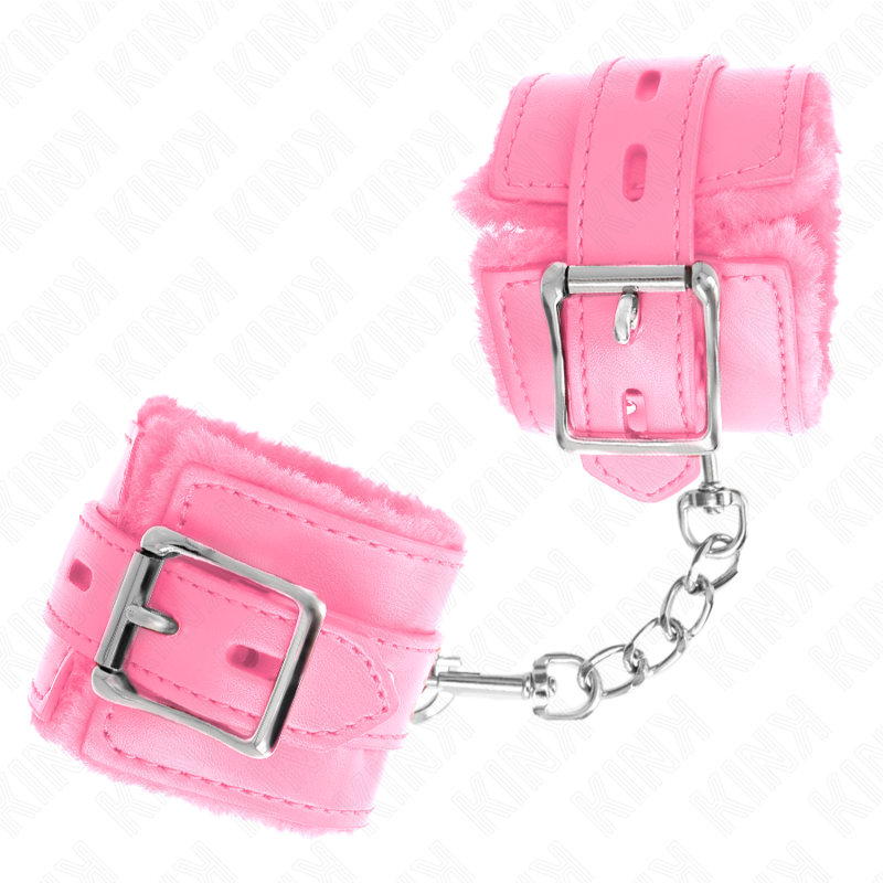 KINK - MUÑECA CON FORRO DE CUERO CON AGUJEROS CUADRADOS COLOR ROSA Y CINTURÓN AJUSTABLE COLOR ROSA 17-29 CM X 6 CM