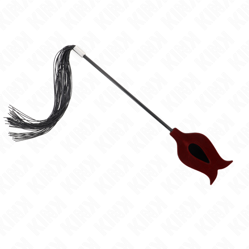 KINK - LÁTIGO DE SILICONA CON BORLA FORMA ROSA 45 CM