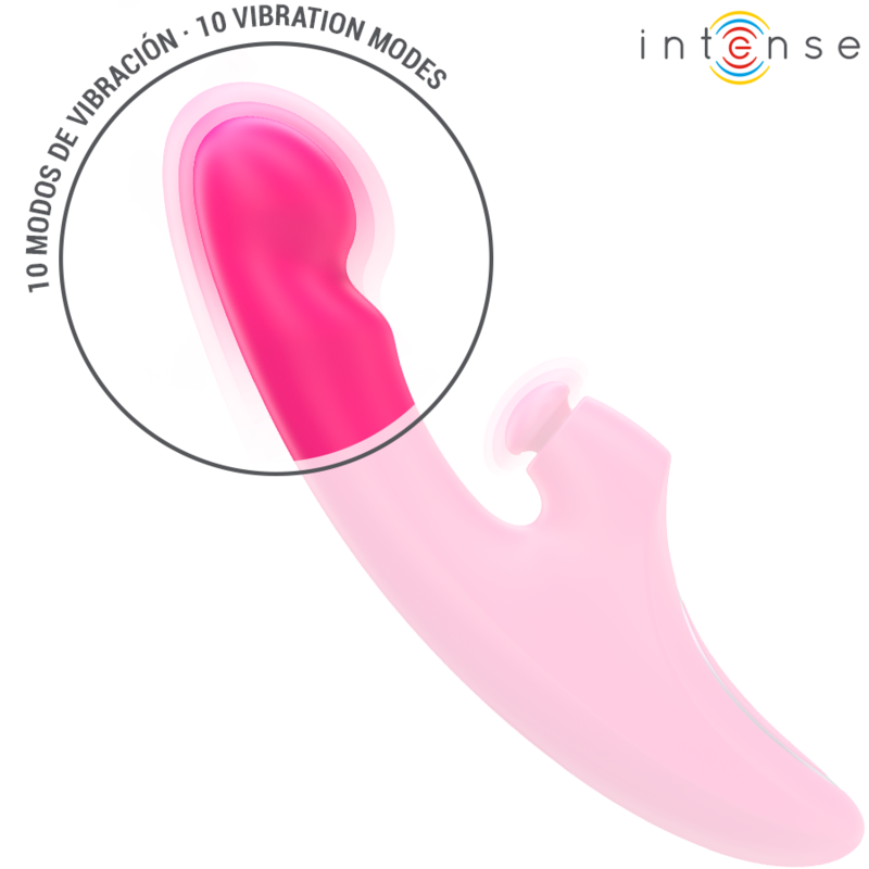 INTENSE - VIBRADOR EMI 13,5 CM MULTIFUNCION 3 EN 1 10 VIBRACIONES ROSA