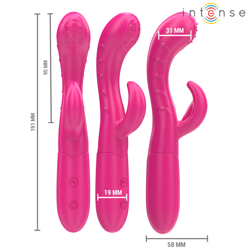 INTENSE - AMARA VIBRADOR CON LENGUA ESTIMULANTE 10 VIBRACIONES ROSA