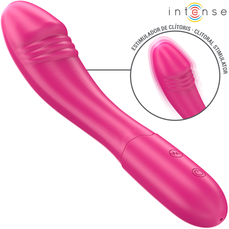 INTENSO - VIBRADOR BELINDA 19 CM FLEXIBLE 10 VIBRACIONES ROSA
