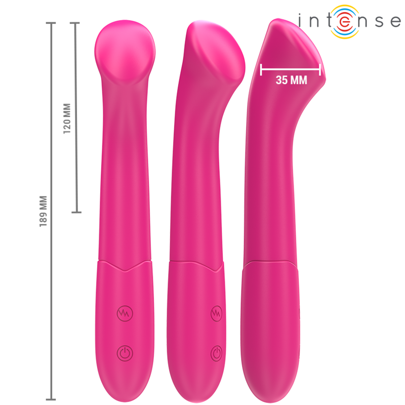 INTENSO - PATY VIBRADOR 19 CM FLEXIBLE 10 VIBRACIONES MODELO 2 ROSA