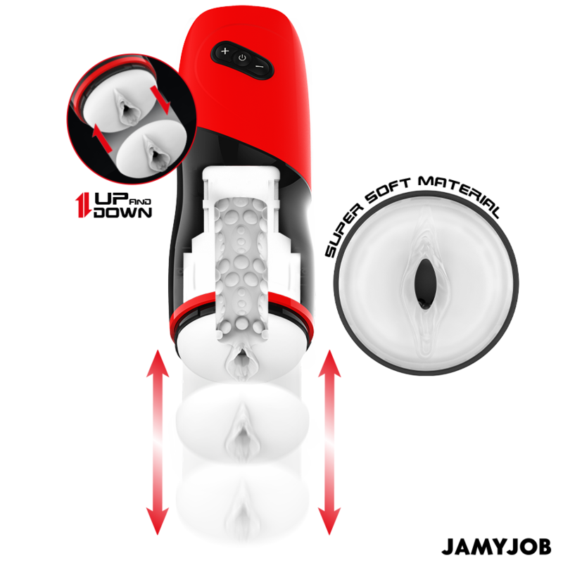 JAMYJOB - MASTURBADOR VAGINA AUTOMÁTICO XPEED 5 MODOS DE EMPUJE Y EFECTOS DE SONIDO