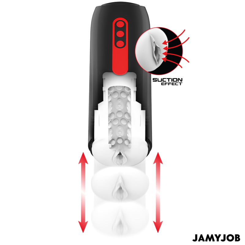 JAMYJOB - MASTURBADOR AUTOMÁTICO PHANTOM VAGINA 5 MODOS DE SUCCIÓN Y EMPUJE