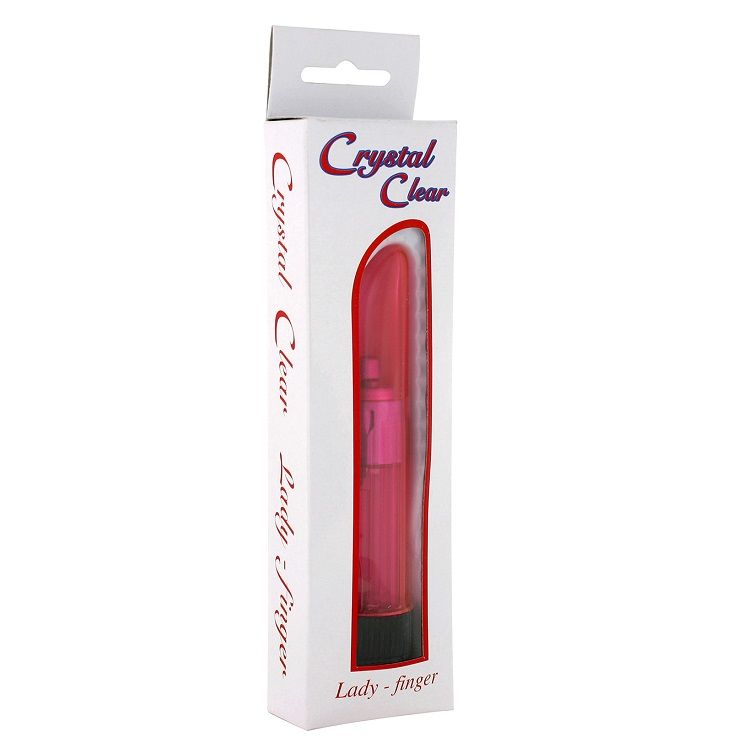 VIBRADOR CRISTAL TRANSPARENTE SENHORA ROSA