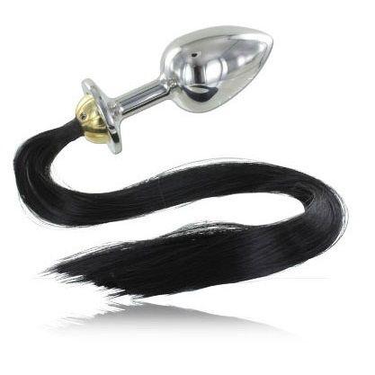 METAL HARD - PLUG ANAL DE AO COM CAUDA 8,89CM - Intimate Vibes