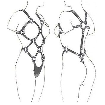 CUERPO DE CUERO - MUJER CON ESTILO DE CUERO ATREVIDO