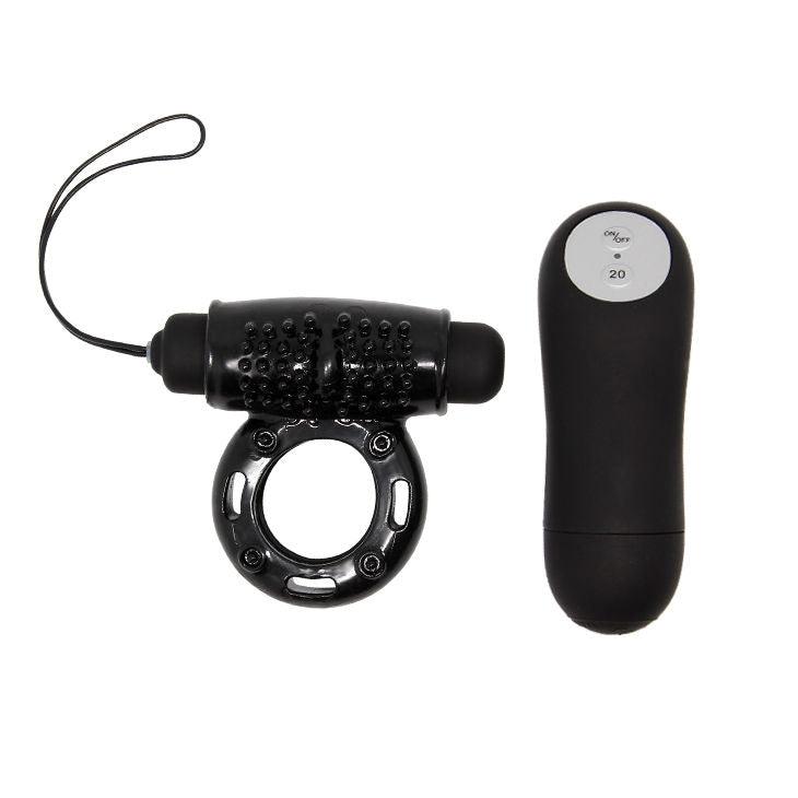 BAILE - ANEL DE CONTROLE REMOTO PRETO 20V - Intimate Vibes