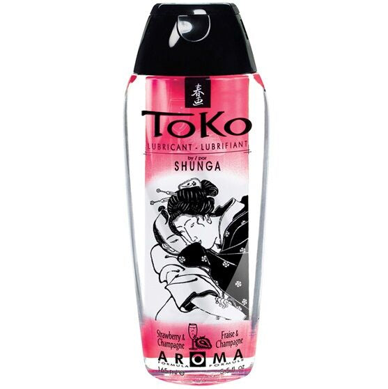 SHUNGA - LUBRICANTE TOKO CON AROMA A FRESA Y CHAMPÁN